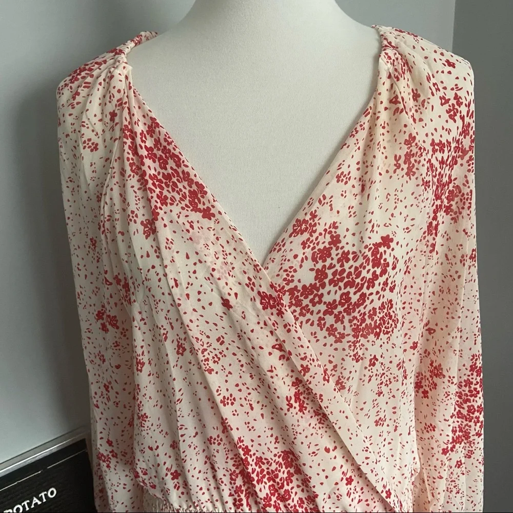 Princess Polly Red & White Ruched Altona Mini Dress Size 12 - Picture 7 of 9